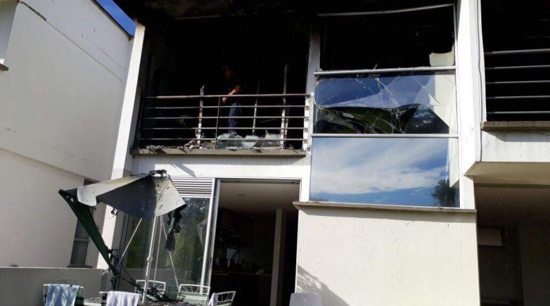 Incendio casa coronel