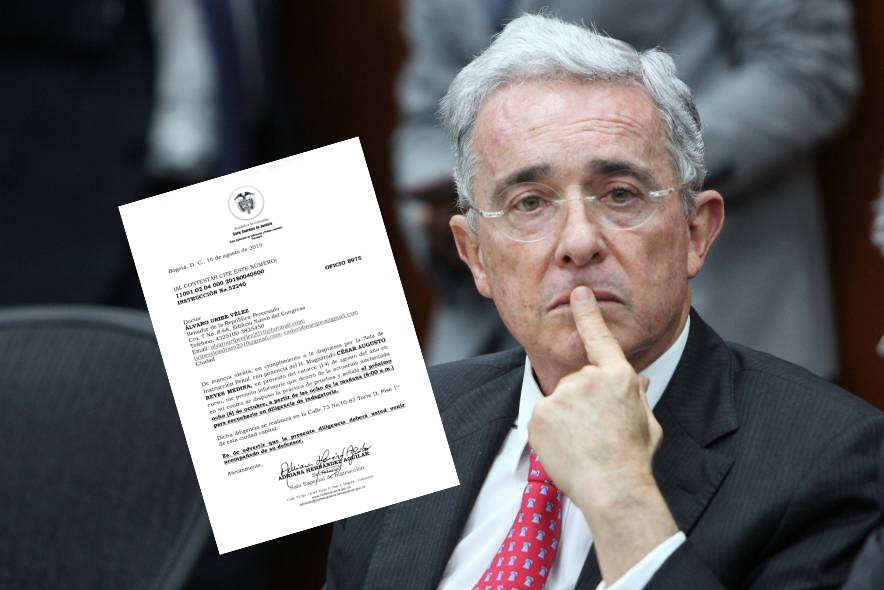 Corte Suprema cita a indagatoria para el 8 de octubre al Senador Álvaro Uribe Vélez 1