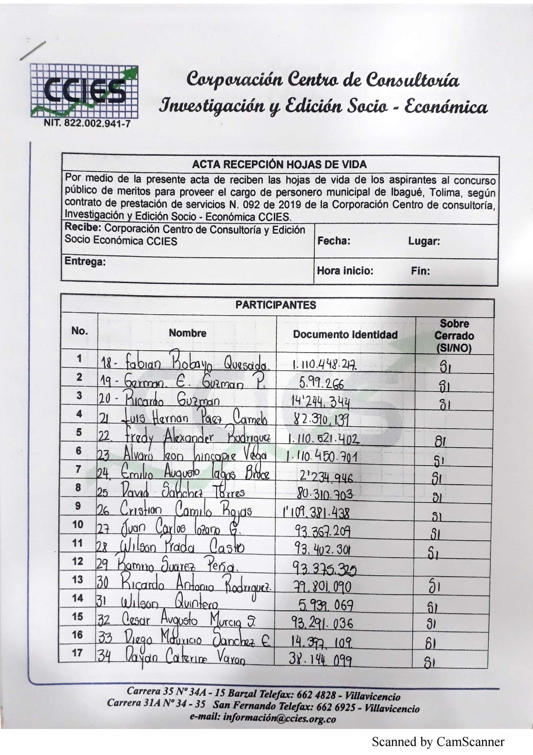Inició el proceso de elección de Personero 12