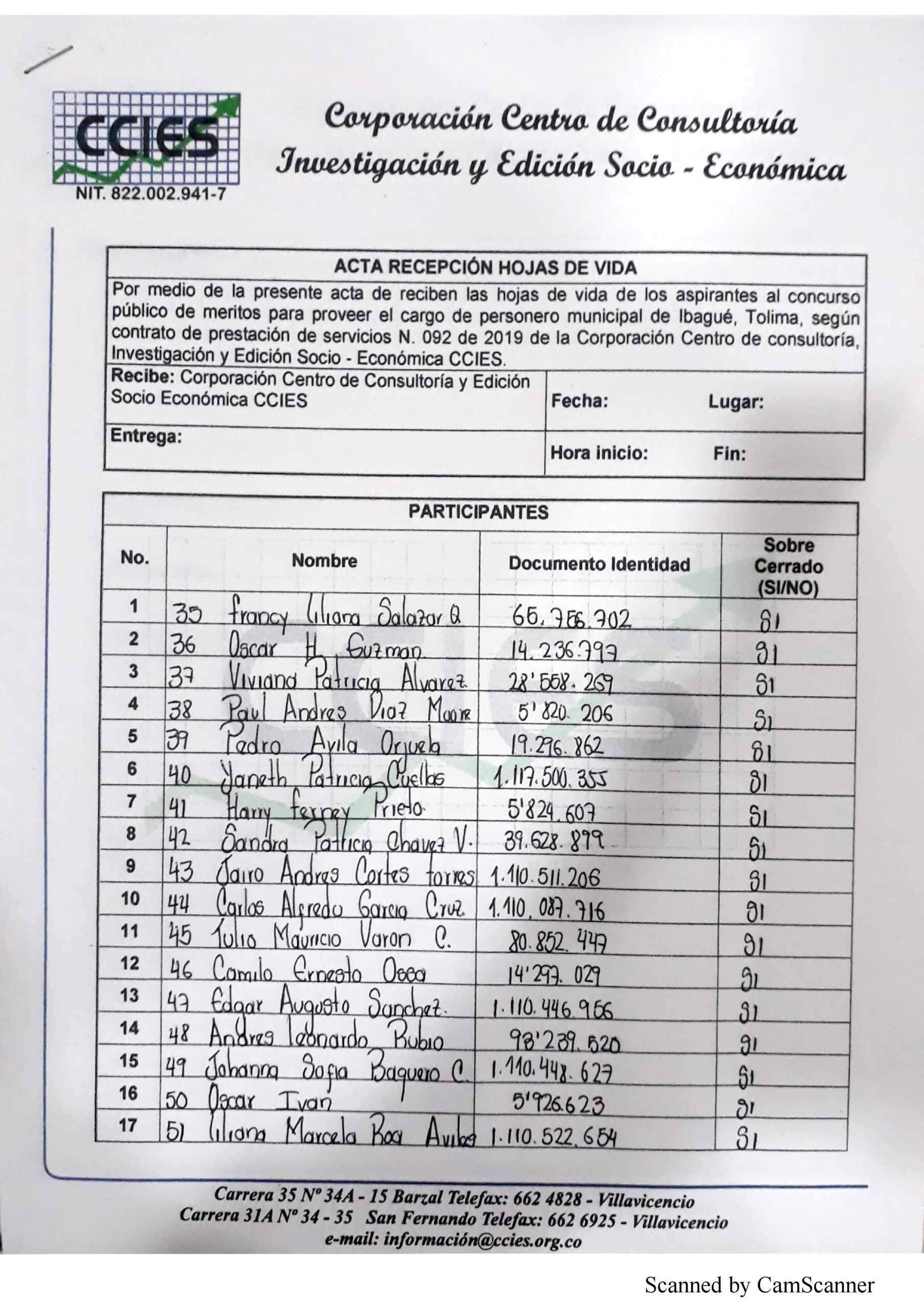 Inició el proceso de elección de Personero 10