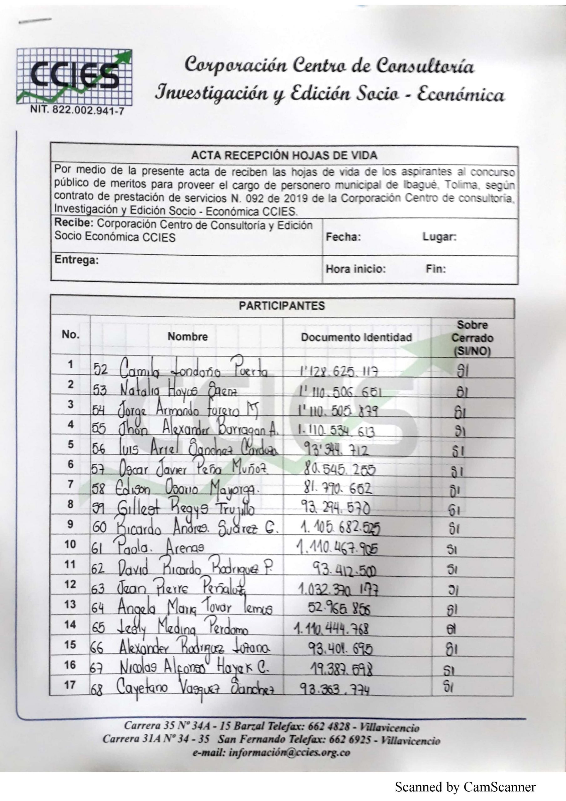 Inició el proceso de elección de Personero 11