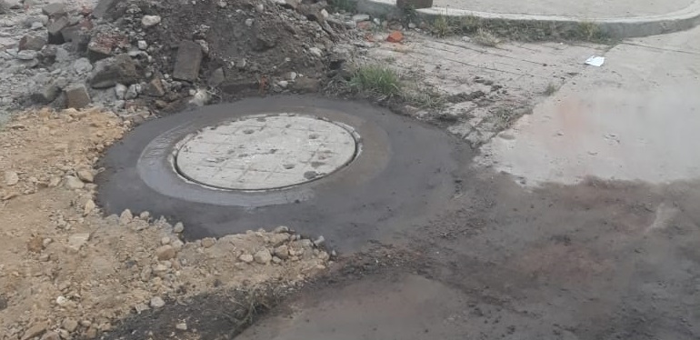 Ibal cambió la red de alcantarillado en el barrio Protecho Salado 10