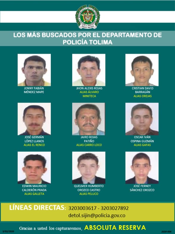 Autoridades publicaron cartel de ‘los más buscados’ 6