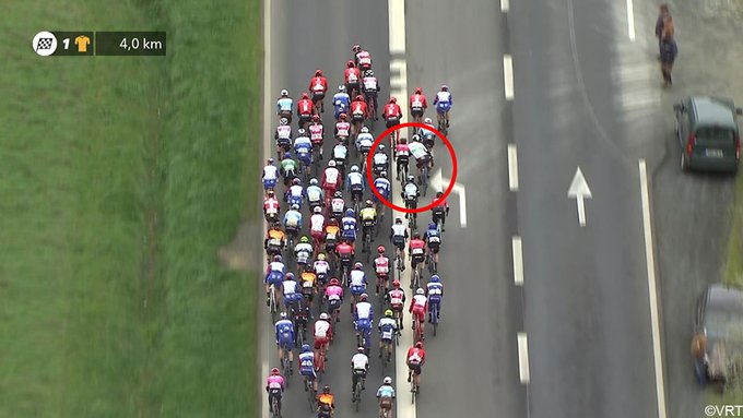 VIDEO: Irlandés por poco hace caer a Nairo Quintana en la París-Niza 1