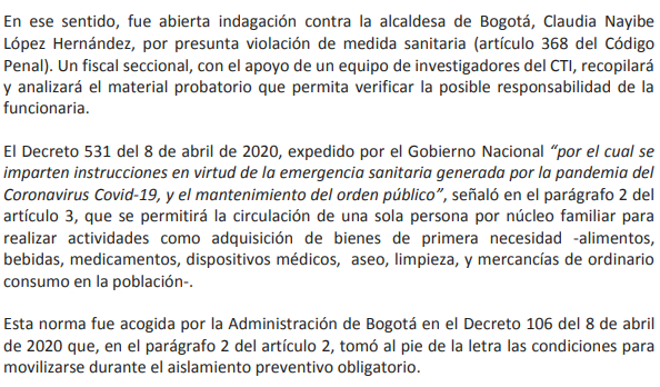 Fiscalía abrió indagación contra Claudia López, por presunta violación de medida sanitaria 2