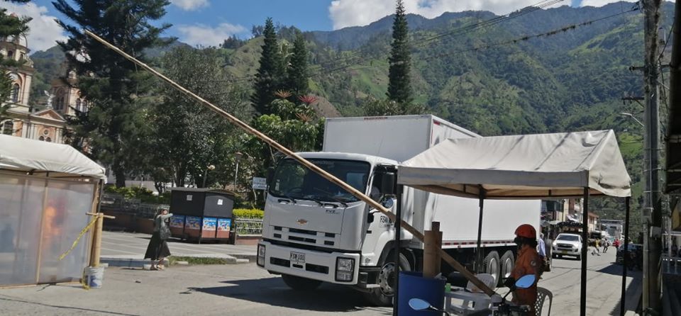 Alta desinfección de automóviles en la ‘Despensa Agrícola de Colombia’ 3