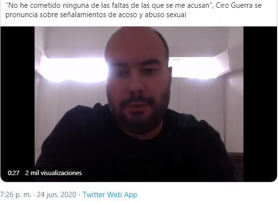 Director de cine colombiano es señalado de acoso y abuso sexual 12