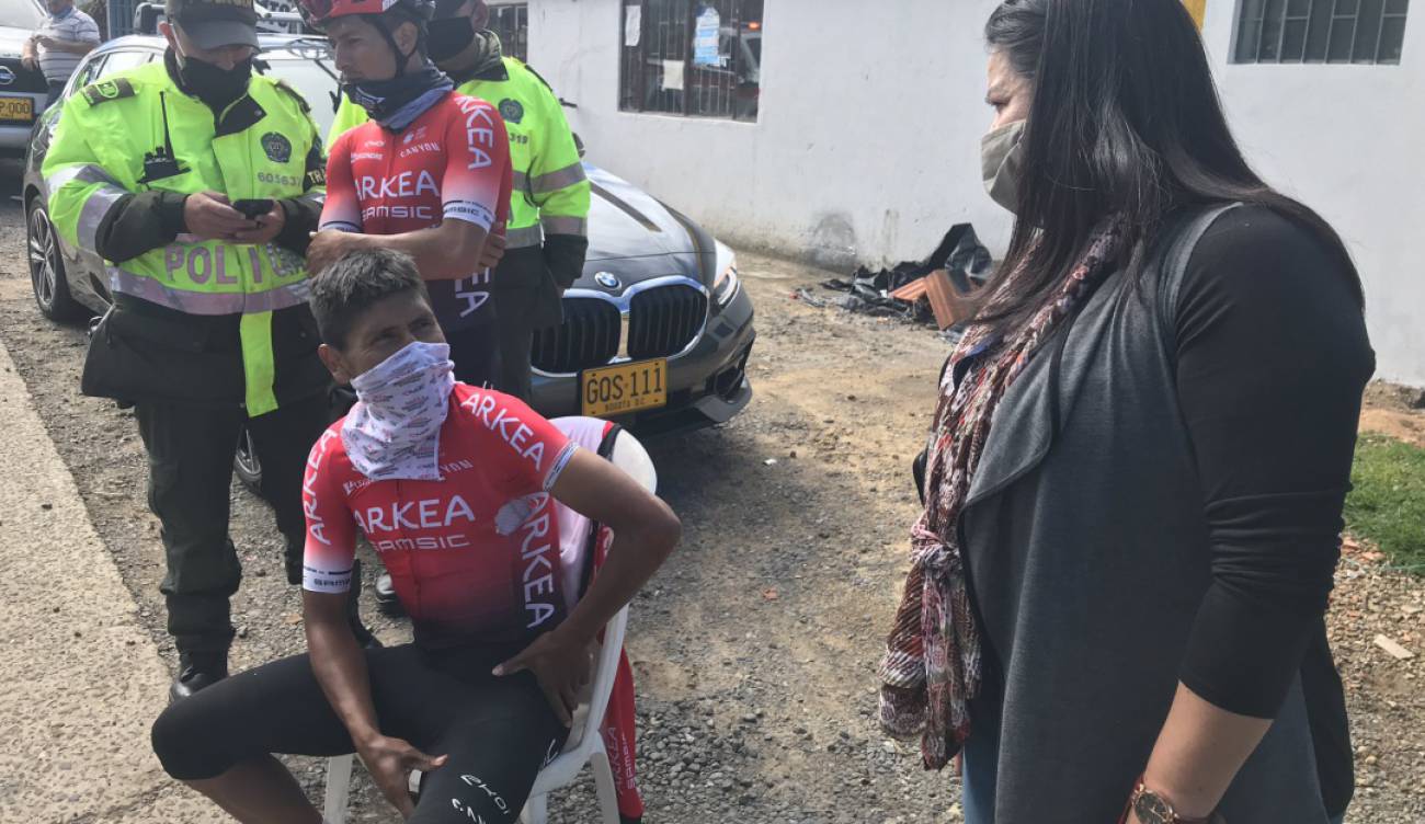 Nairo Quintana se accidentó en carreteras boyacenses 1