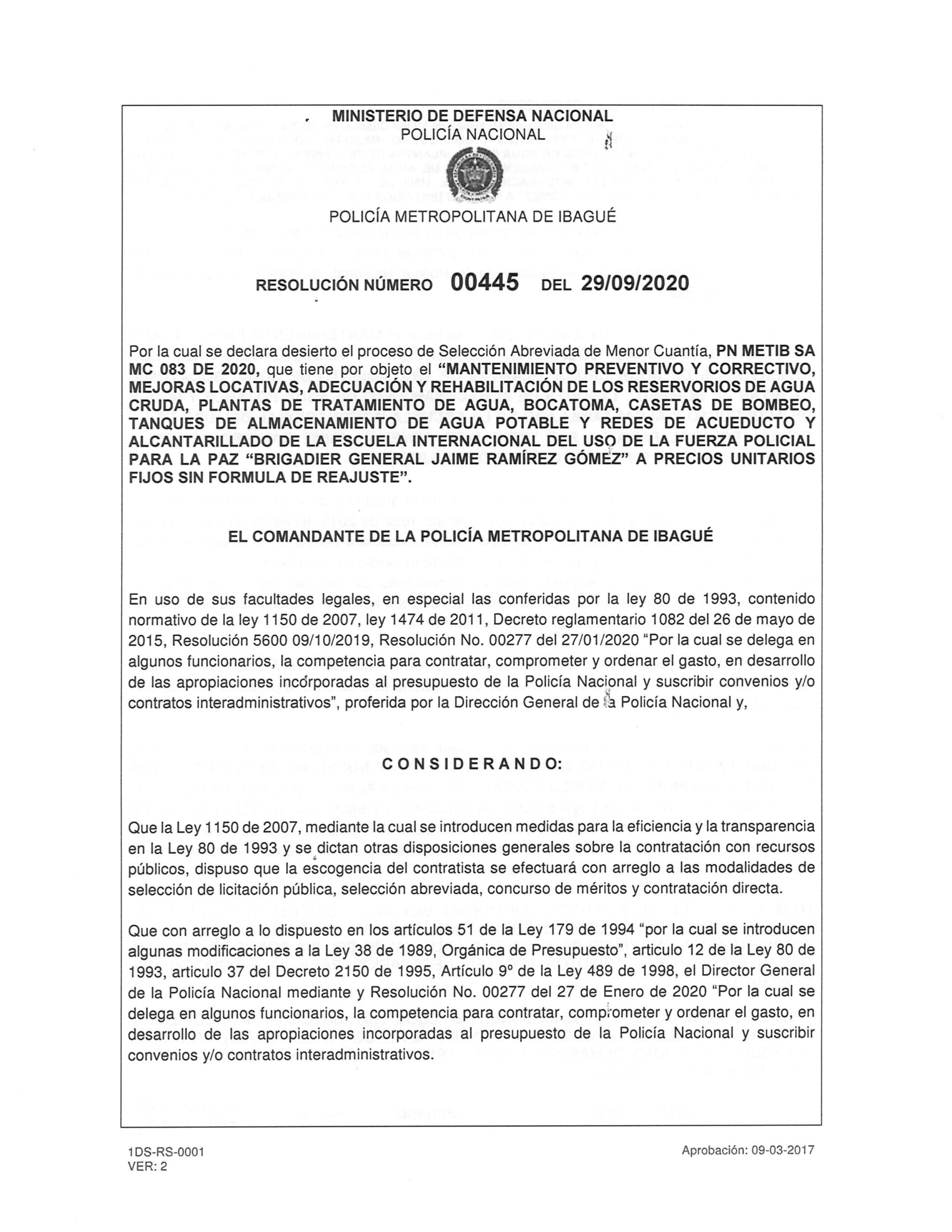 Declaran desierta licitación de la Policía que fue denunciada por presuntas irregularidades 2