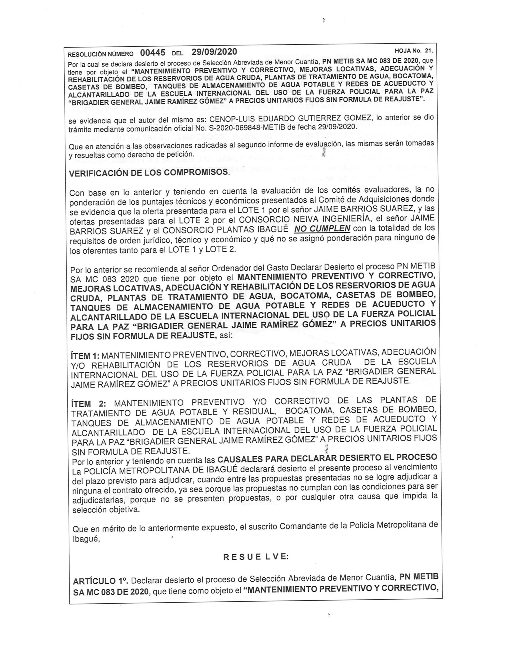 Declaran desierta licitación de la Policía que fue denunciada por presuntas irregularidades 3