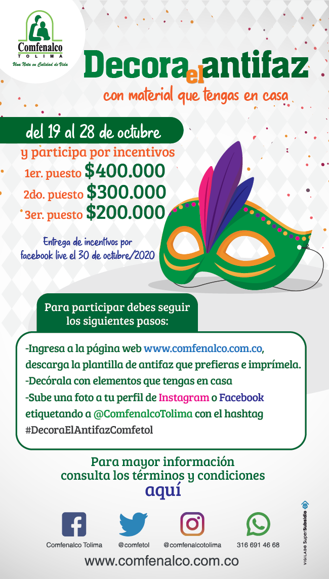 ¿Quieres ganar premios por el mejor antifaz? 1