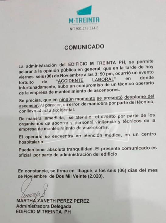 Administradora del M-30 se pronunció frente incidente de este viernes 4