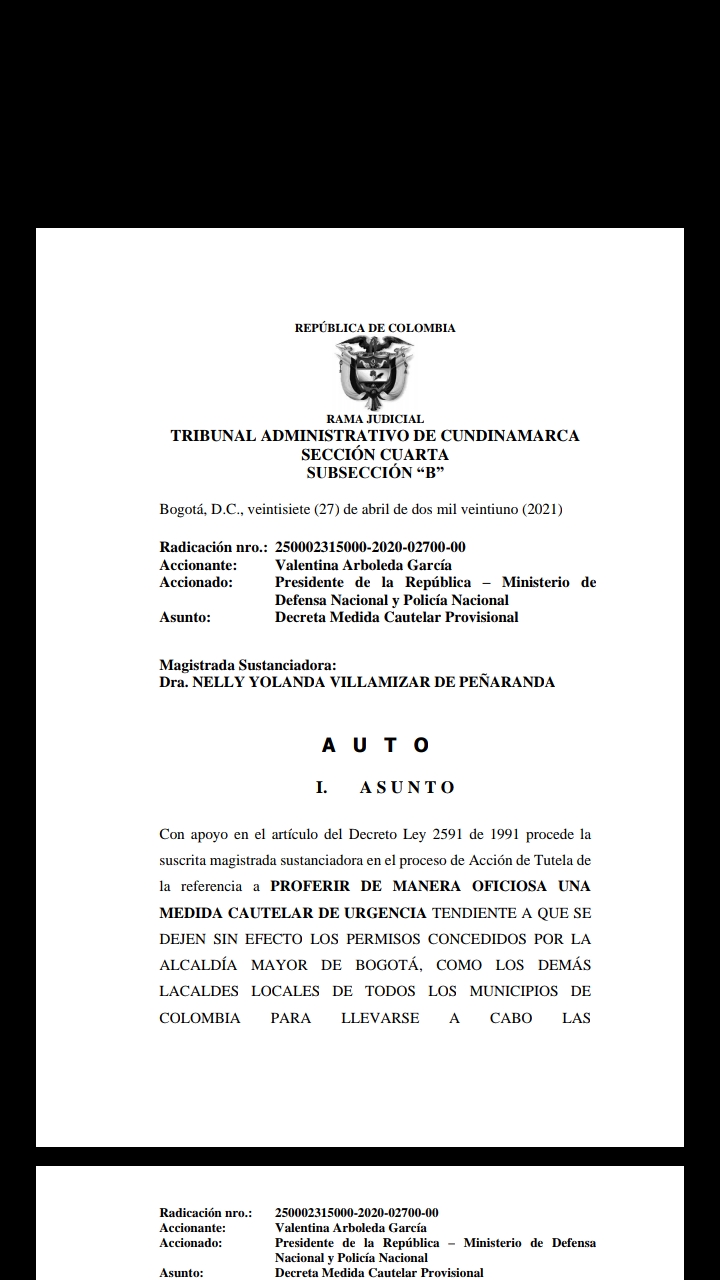 Tribunal Administrativo de Cundinamarca, dice NO al paro, pero los protestantes no darán marcha atras 4