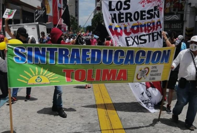 Sindicatos en Ibagué marchan a favor de Reformas gubernamentales 1