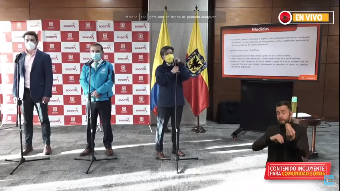 Están son las medidas que se mantiene por tercer pico de Pandemia en Bogotá 1