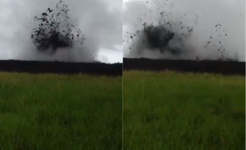 Más de 20 familias fueron evacuadas tras la erupción del volcán de lodo en el municipio de Necoclí 2