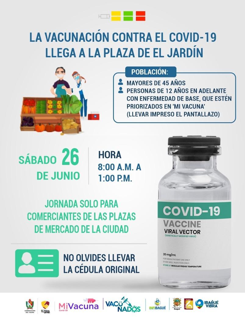 Plaza de mercado tendrá jornada de vacunación contra el Covid 6