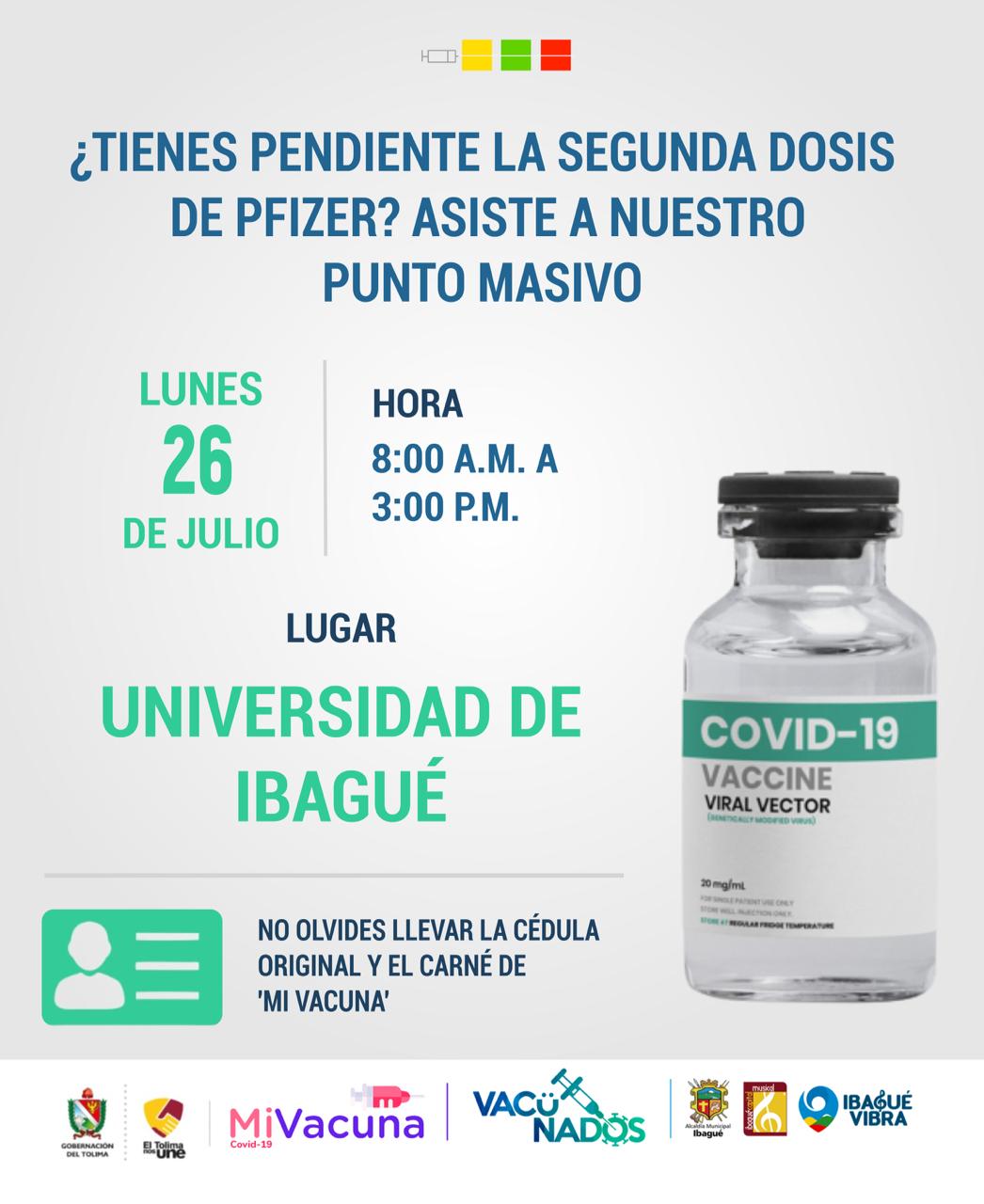 ¿Se quiere vacunar? 14.712 biológicos se reasignarán a 18 municipios del departamento 9