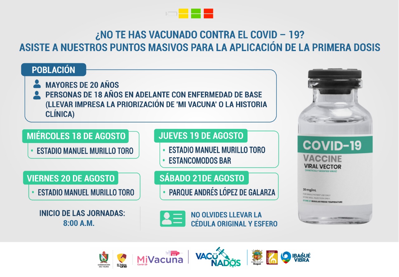 Hoy inician nuevamente las jornadas masiva de vacunación en Ibagué 7