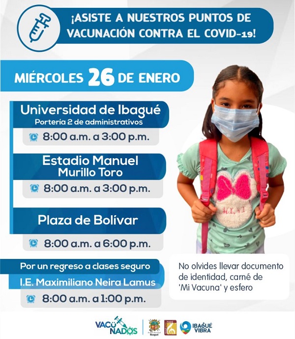 Así será la vacunación contra el COVID-19 hoy en Ibagué 4
