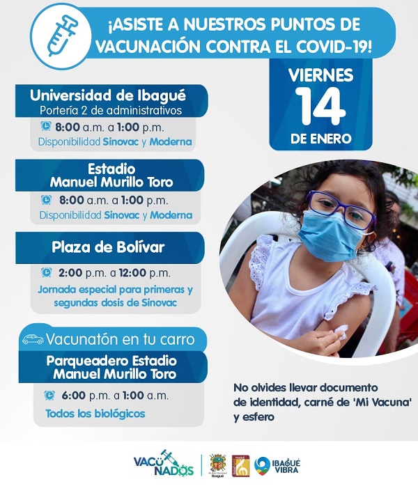Así será la jornada de vacunación este viernes en Ibagué 6