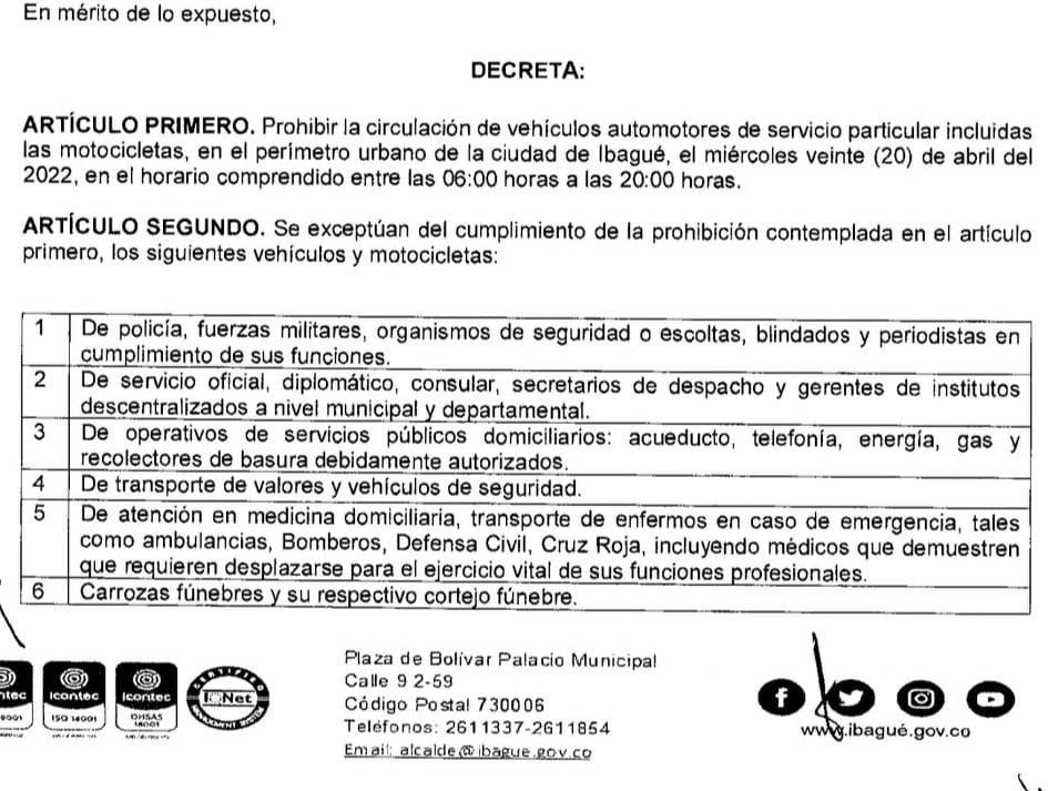 20 de abril, Día sin carro y moto 6