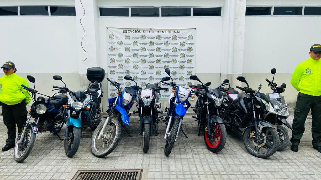 Sijin recupera 8 motocicletas robadas en El Espinal 1
