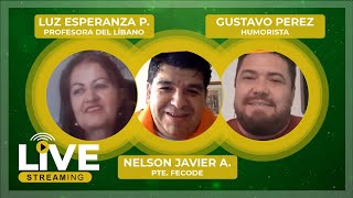 Don Tamalio con Luz Esperanza/Profesora, Nelson Javier Alarcòn/Fecode, Gustavo Perez/Humorista 2