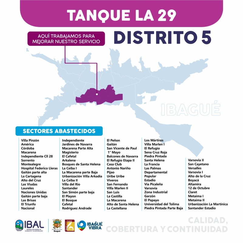 Éstos son los barrios que tendrán intermitencia en el servicio de agua este domingo 12