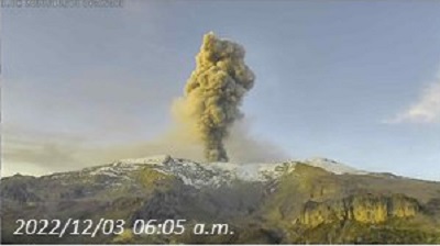 Volcán del Ruiz presentó actividad al igual que el Machín 3