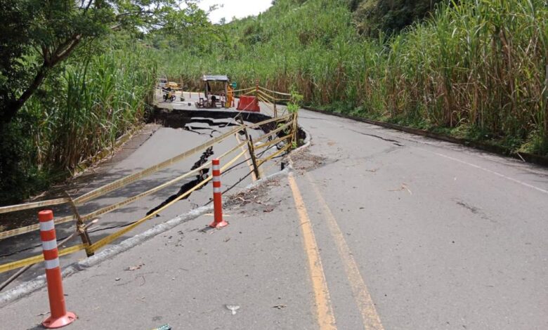 ¡Emergencia vial en Caldas! Pérdida de banca provoca cierre de la vía Supía-Manizales 1