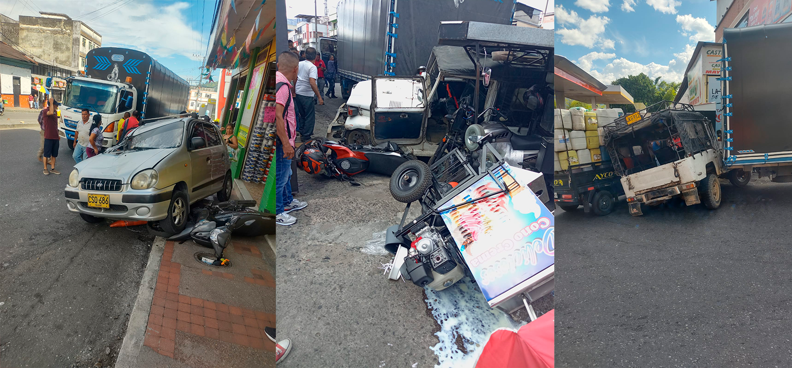 Turbo se desengranó en el centro de Ibagué dejando un herido y daños materiales 1