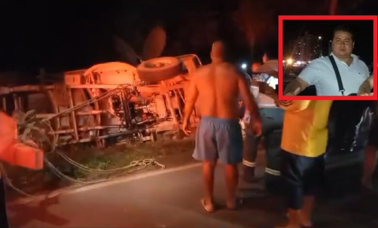 Conductor perdió la vida al volcarse el vehículo que manejaba, en la vía Ortega - Chaparral 1