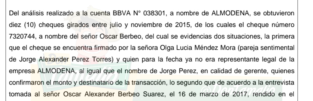 Registros de cheques sería la prueba reina que vincula a Óscar Berbeo y al Chatarrero  8