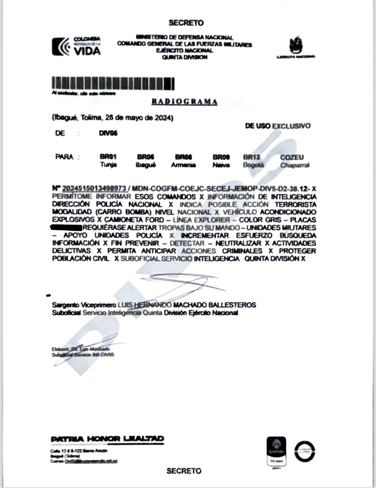 Gobernadora del Tolima solicita apoyo del presidente Petro ante posible amenaza de carro bomba 4
