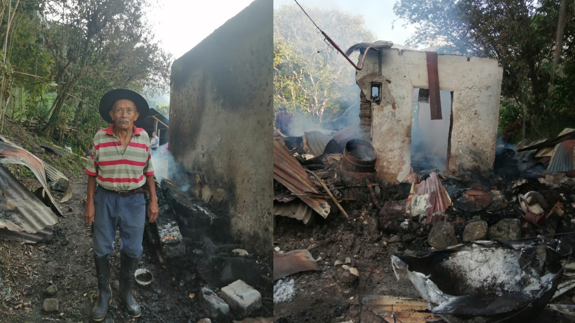 Adulto mayor de 76 Años perdió todo en incendio en Tapias: Comunidad se une para ayudarlo 1