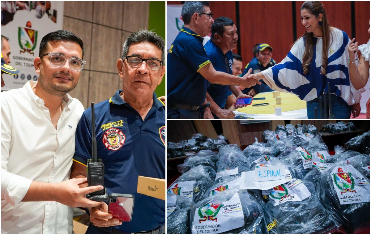 Bomberos voluntarios reciben equipos de la Gobernación del Tolima en plena temporada de incendios 1