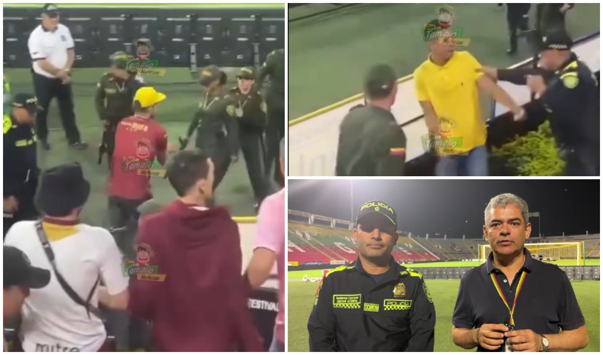 Balance de seguridad del partido Tolima- Cali: un hincha lesionado, dos capturados y 5 comparendos por armas blancas 1