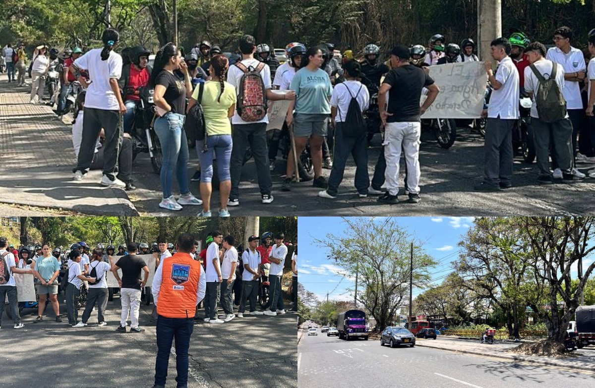 Estudiantes de colegio Ciudad Luz protestaron por variación del servicio de agua 1