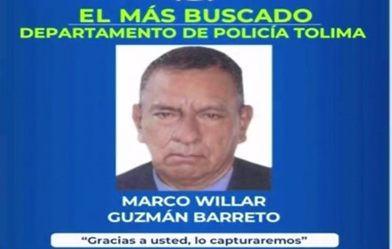 Capturado alias 'El Loco', el delincuente más buscado del Tolima 1