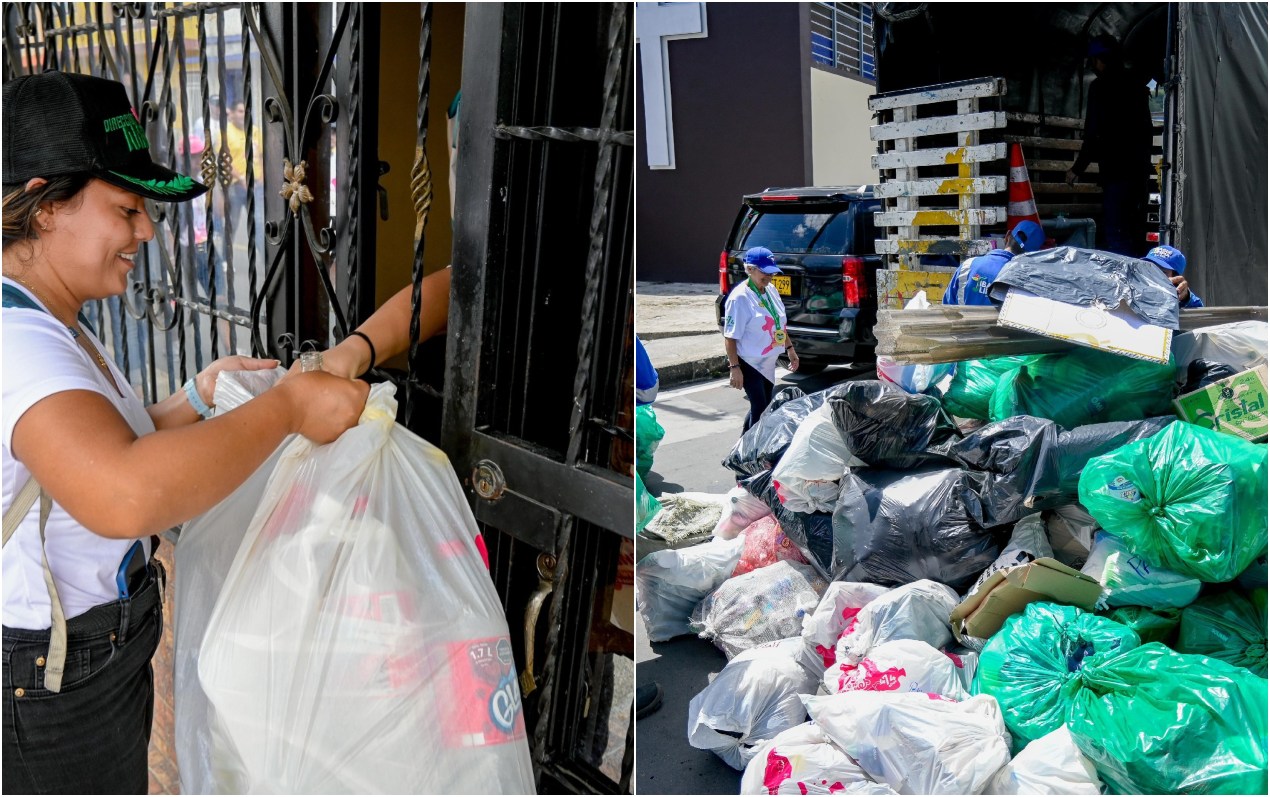 En caminata por la comuna 12, Alcaldía y comunidad recogieron 300 kilos de material reciclable 3