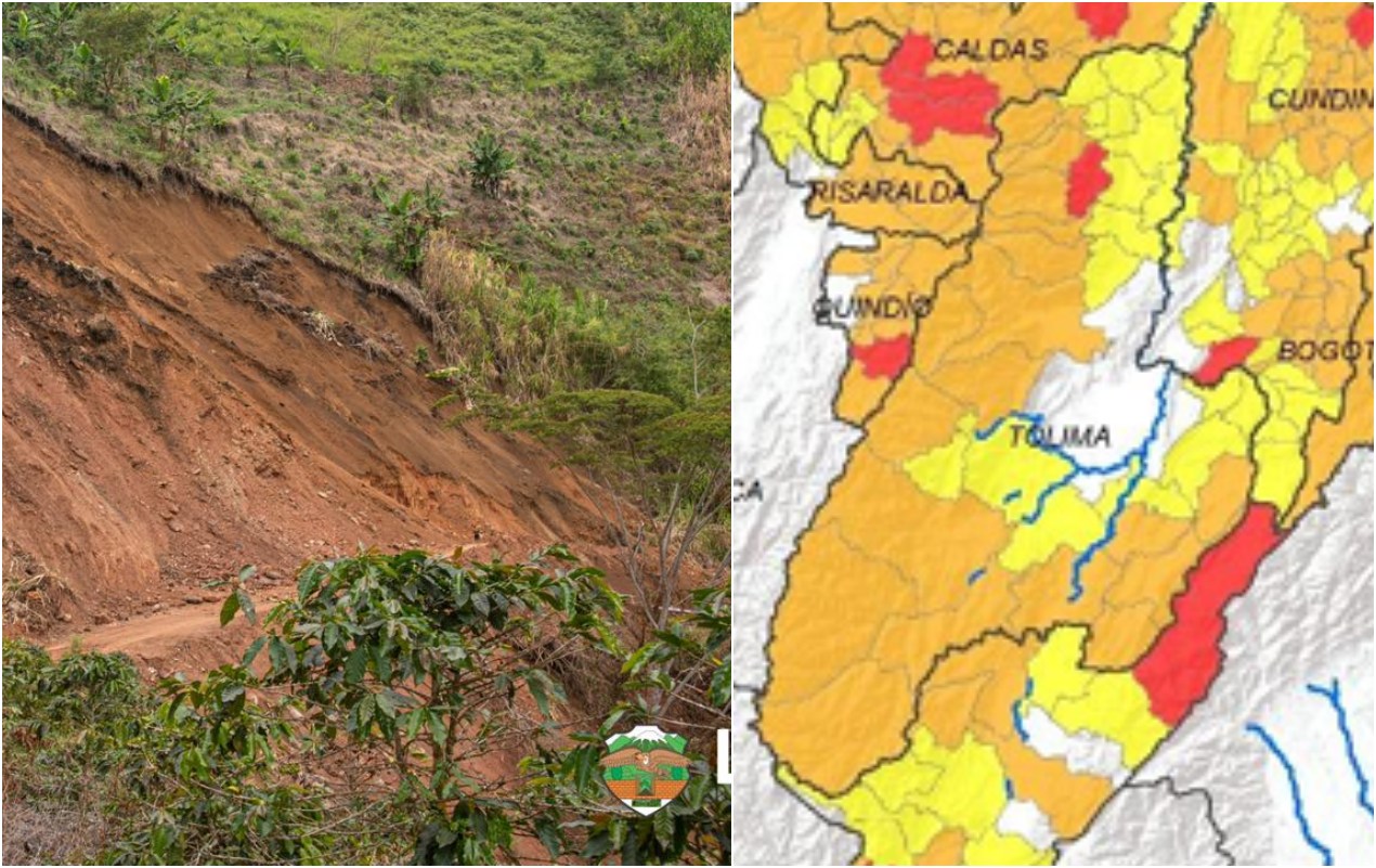 En alerta roja: Líbano por deslizamiento de tierra y Carmen de Apicalá por crecientes súbitas del Sumapaz 1