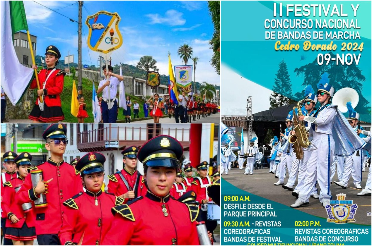Líbano, sede este sábado del II Festival y Concurso Nacional de Bandas de Marcha Cedro Dorado 2024 1