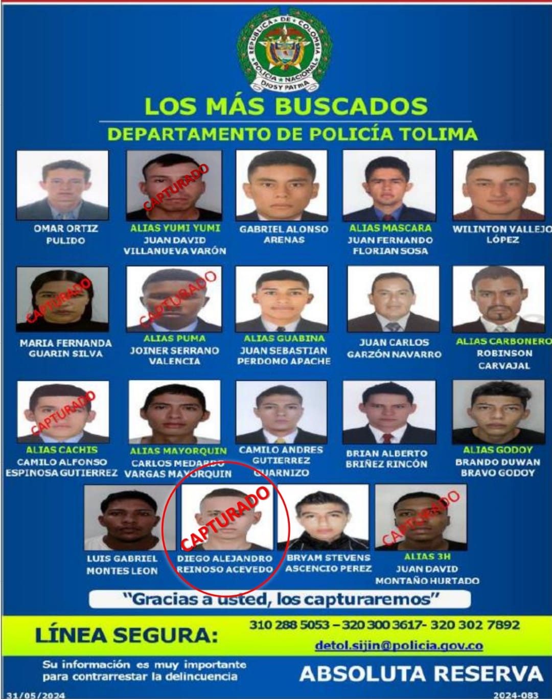 Capturan a alias 'Reinoso', uno de los más buscados del Tolima: se escondía en Medellín 4