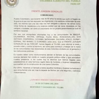 En el Tolima aumentan recompensas por cabecillas de las disidencias: $100 millones por alias 'Libardo' 4