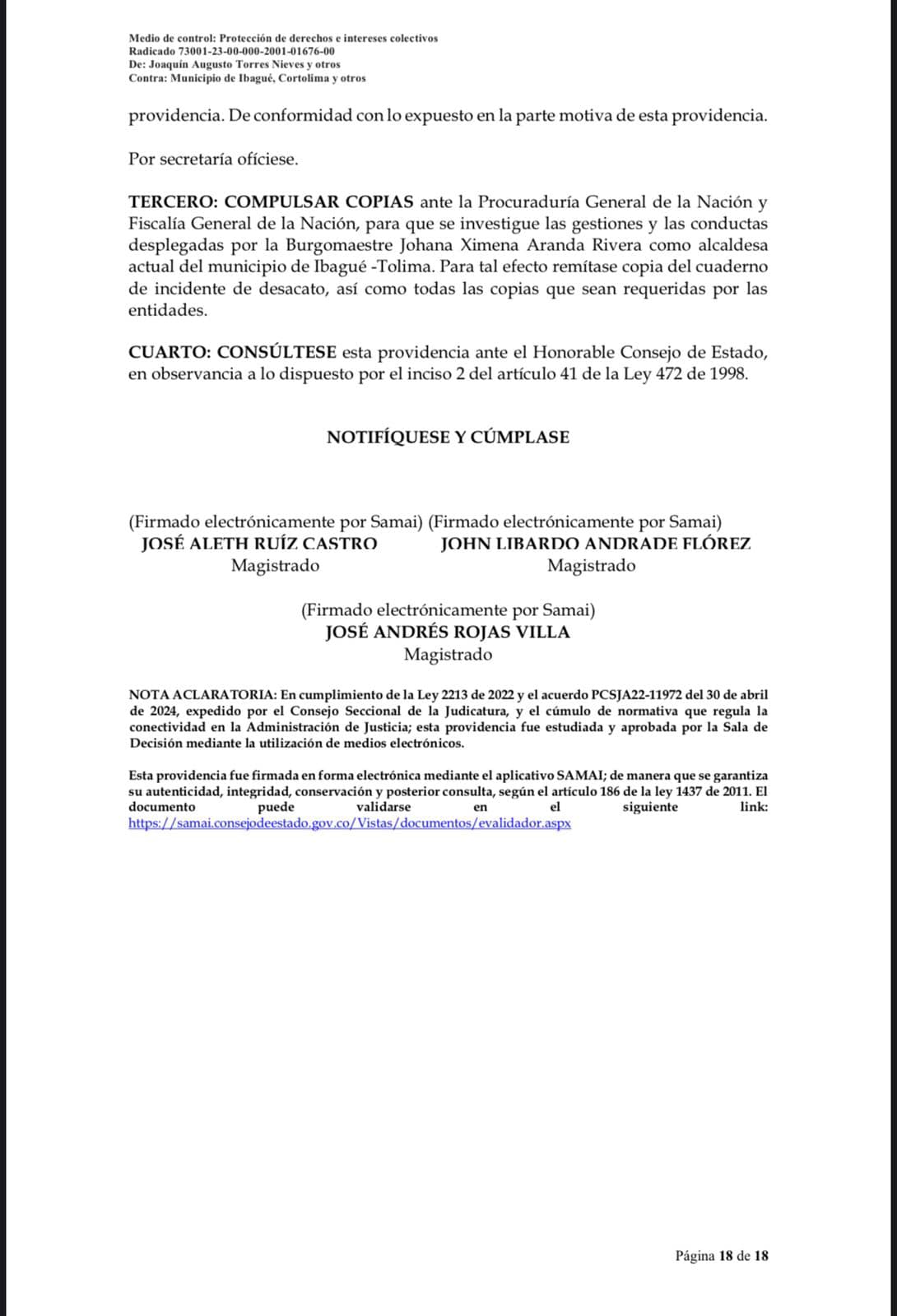 Alcaldesa de Ibagué, enfrentará 20 días de arresto por presunto desacato judicial 3