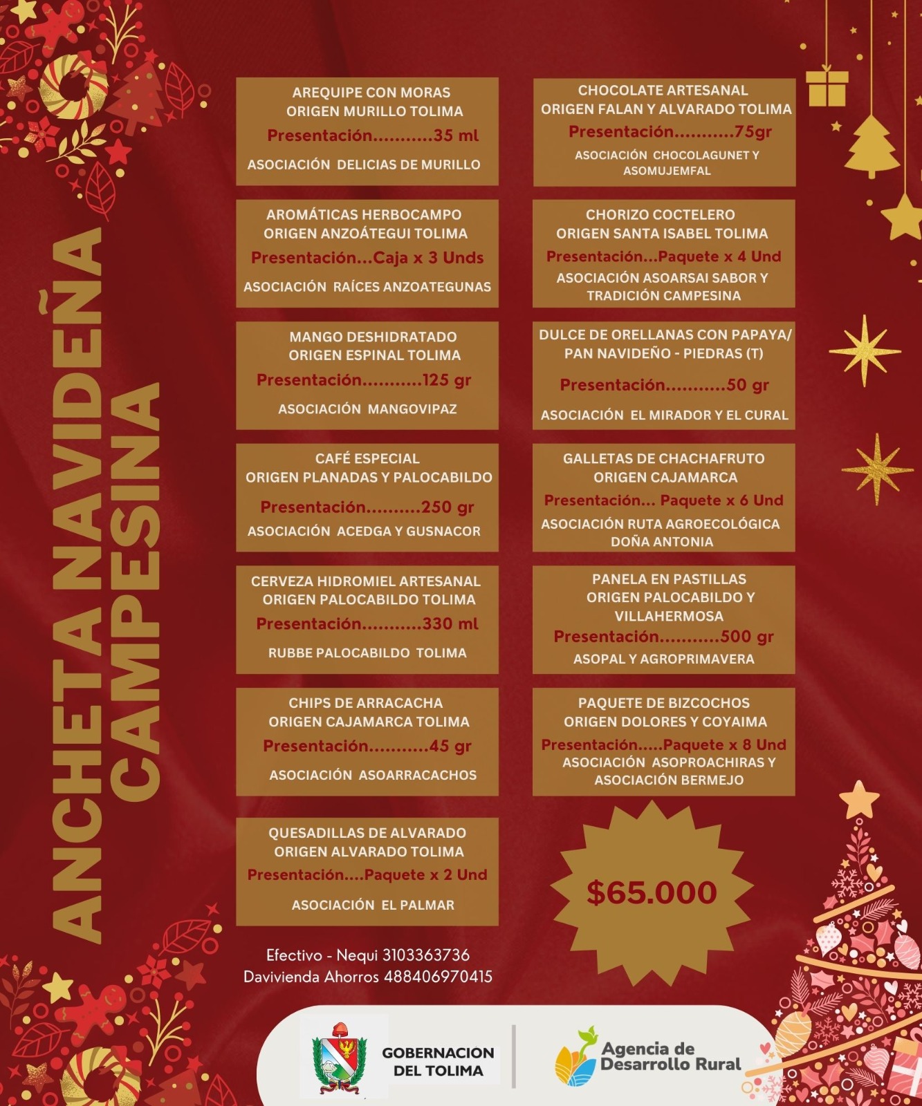 Este martes 17 de diciembre llegan las Anchetas Navideñas Campesinas a Ibagué 4