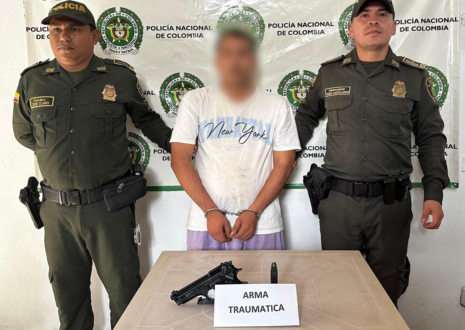 Rápida acción de la Policía en Chicoral termina con captura de 'Chinga’ y decomiso de arma traumática 1