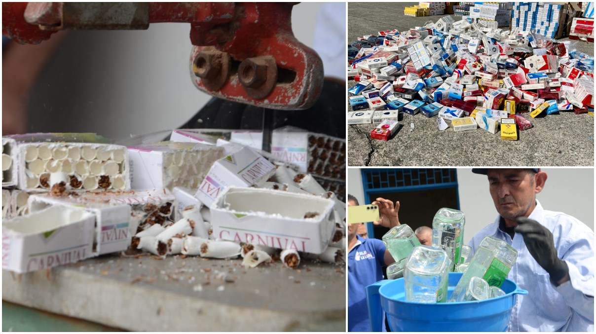 Tolima destruye 32.645 unidades de licor adulterado, fraudulento, de contrabando y cigarrillo de contrabando 6