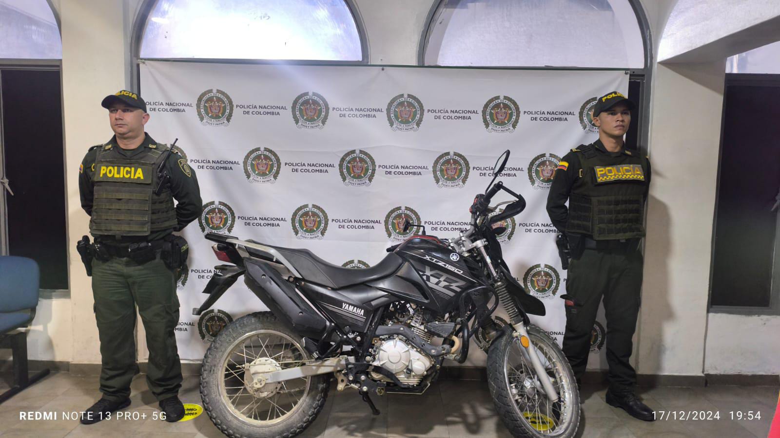 Policía Tolima recupera en Coello motocicleta hurtada en Guamo: ladrones escaparon 1